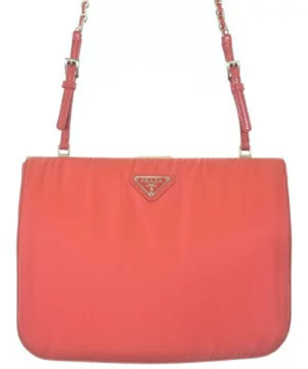 Prada Crossbody Tessuto Saffiano Bag Red